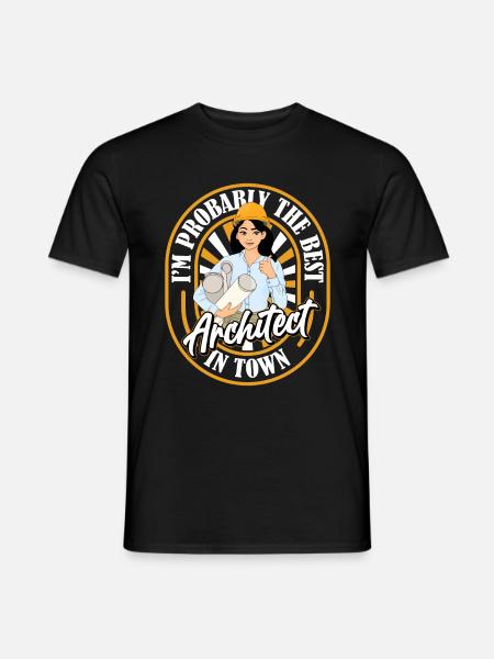 Architecture d’architecte drôle - T-shirt homme - noir