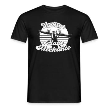 Aircraft Mechanic - Men's T-Shirt - black - Front - AI Model Male 178 light (178cm)