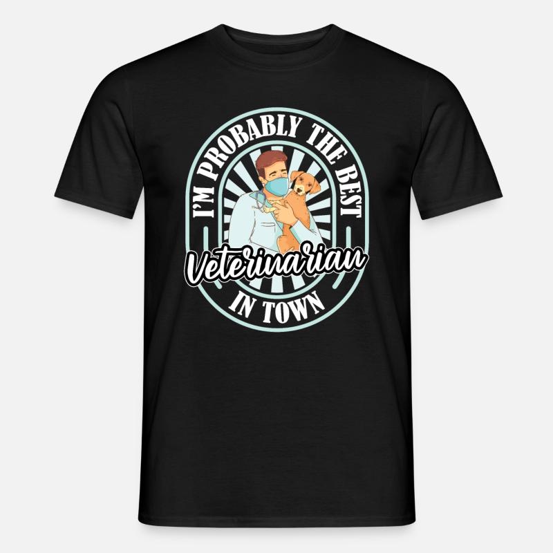 Veterinary Assistant Humor - Men’s T-shirt - black