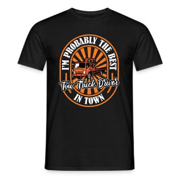 Service de remorquage dépanneuse drôle - T-shirt homme - noir - Devant - AI Model Male 178 light (178cm)