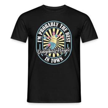 Humour Dodgeball - T-shirt homme - noir - Devant - AI Model Male 178 light (178cm)