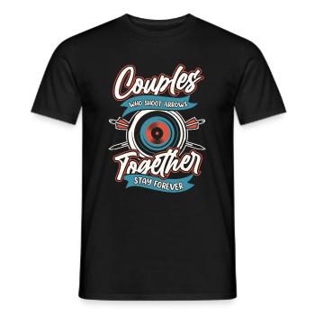 Archery Archery Archer Pair - T-shirt uomo - nero - Fronte - AI Model Male 178 light (178cm)
