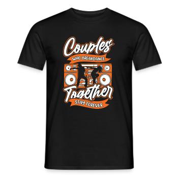 Breakdance Breakdancer Breakdancing Couple - Men's T-Shirt - black - Front - AI Model Male 178 light (178cm)