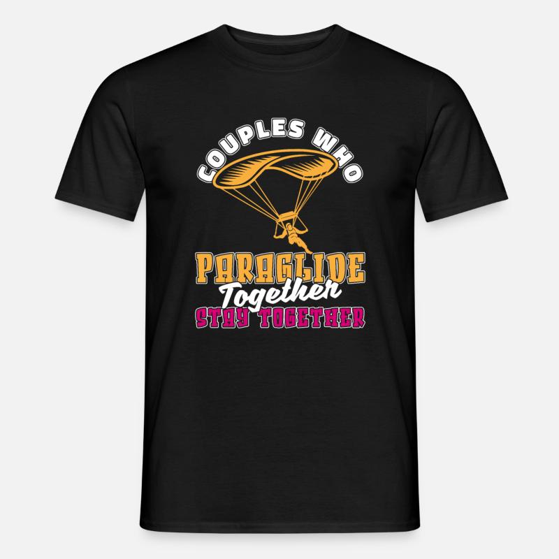 Paragleiter Paragleiten Paar - Männer T-Shirt - Schwarz