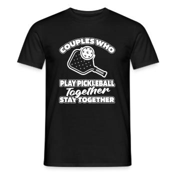 Pickleball pair - Men's T-Shirt - black - Front - AI Model Male 178 light (178cm)