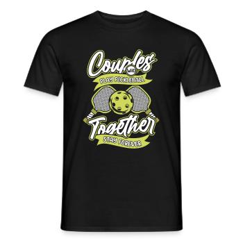 Pickleball pair - Men's T-Shirt - black - Front - AI Model Male 178 light (178cm)
