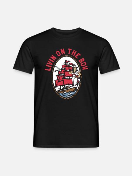 Sailing Sailor Sailboat Bow - Men's T-Shirt - black