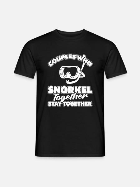Schnorcheln Paar - Männer T-Shirt - Schwarz