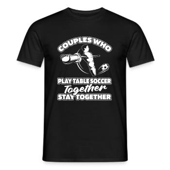 Foosball Table Soccer Pair - Men's T-Shirt - black - Front - AI Model Male 178 light (178cm)