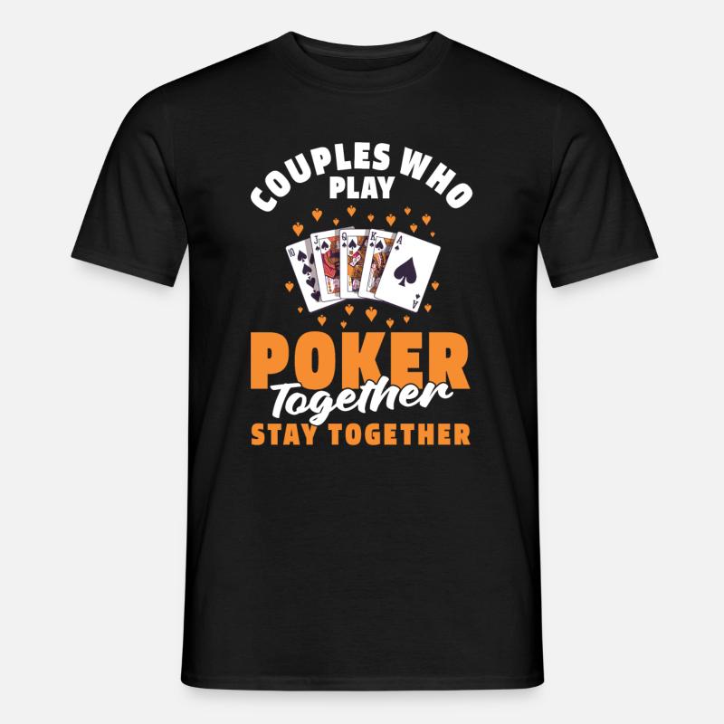 Poker Paar - Männer T-Shirt - Schwarz