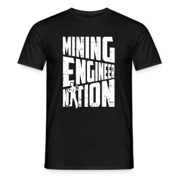 Ingénieur Miner Ingénieur Minier - T-shirt homme - noir - Devant - AI Model Male 178 light (178cm)