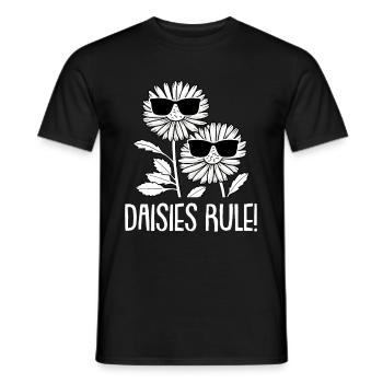 Goose Flower Daisy Sunglasses - Men's T-Shirt - black - Front - AI Model Male 178 light (178cm)