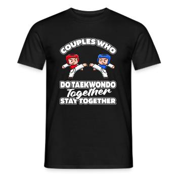 Taekwondo Pair - Men's T-Shirt - black - Front - AI Model Male 178 light (178cm)