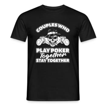 Poker Pair - Men's T-Shirt - black - Front - AI Model Male 178 light (178cm)