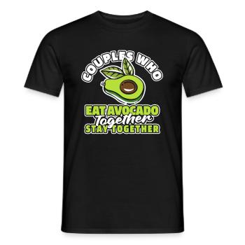 Avocado pair - Men's T-Shirt - black - Front - AI Model Male 178 light (178cm)