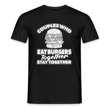 Burger Hamburger Paar - Männer T-Shirt - Schwarz - Vorne - AI Model Male 178 light (178cm)