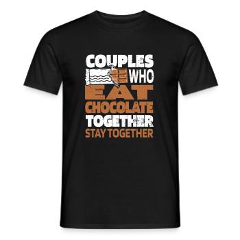 Chocolate Chocolate Pair - Men's T-Shirt - black - Front - AI Model Male 178 light (178cm)