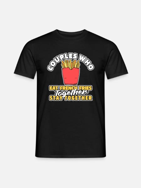 French fries fries pair - Men's T-Shirt - black