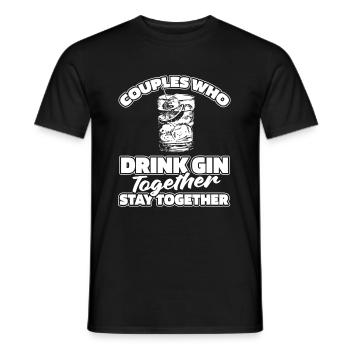 Gin Pair - Men's T-Shirt - black - Front - AI Model Male 178 light (178cm)