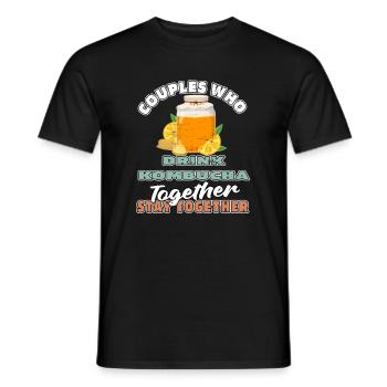 Kombucha pair - Men's T-Shirt - black - Front - AI Model Male 178 light (178cm)