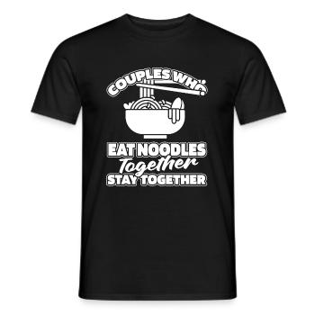 Noodles Couple - Men's T-Shirt - black - Front - AI Model Male 178 light (178cm)