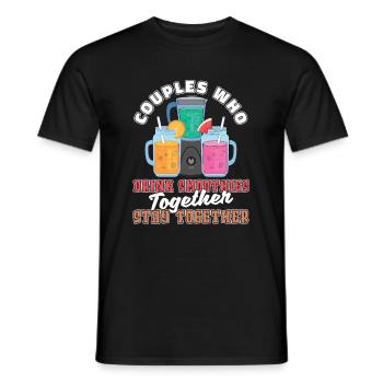 Smoothie Pair - Men's T-Shirt - black - Front - AI Model Male 178 light (178cm)