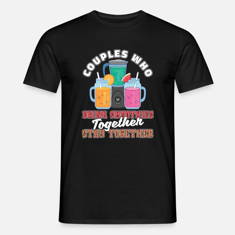 Smoothie Paar - Männer T-Shirt - Schwarz