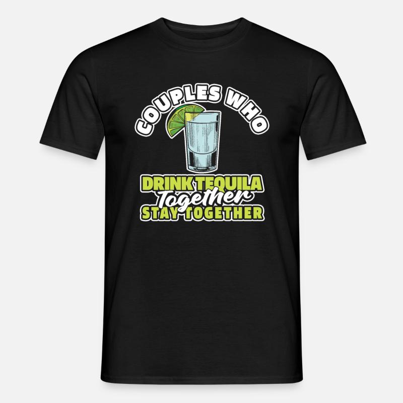 Tequila Paar - Männer T-Shirt - Schwarz