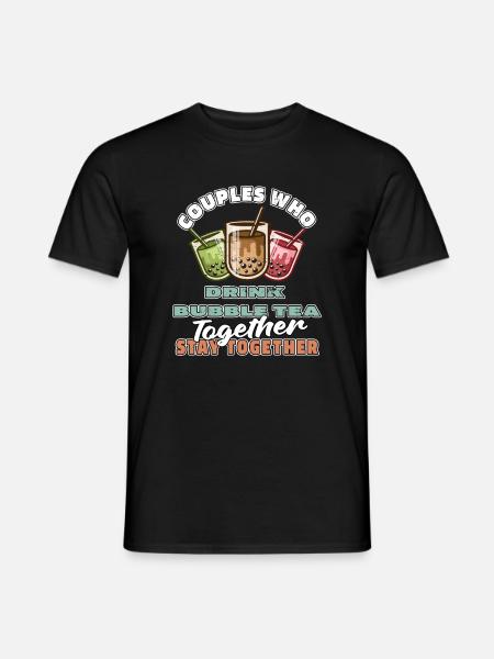 Bubble Tea Boba Pair - Men's T-Shirt - black