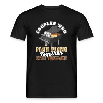 Pianiste Piano Piano Paire - T-shirt homme - noir - Devant - AI Model Male 178 light (178cm)