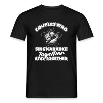 Karaoke Couple - Men's T-Shirt - black - Front - AI Model Male 178 light (178cm)