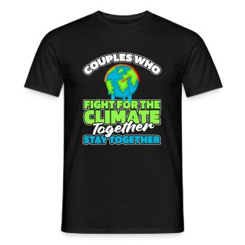 Climate Change Protection Couple - Men's T-Shirt - black - Front - AI Model Male 178 light (178cm)