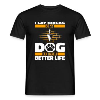 Maurer Hund - Männer T-Shirt - Schwarz - Vorne - AI Model Male 178 light (178cm)