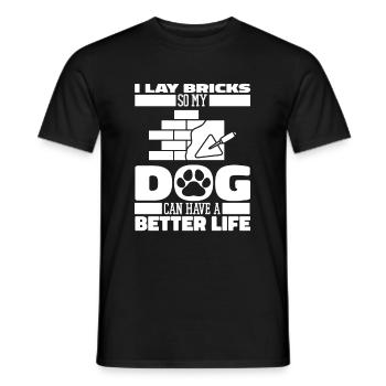 Maurer Hund - Männer T-Shirt - Schwarz - Vorne - AI Model Male 178 light (178cm)