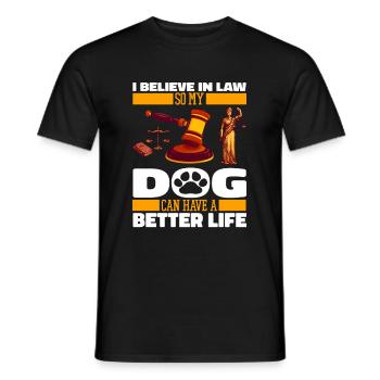 Lawyer Lawyer Jura Hund - Men's T-Shirt - black - Front - AI Model Male 178 light (178cm)