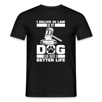 Lawyer Lawyer Jura Hund - Men's T-Shirt - black - Front - AI Model Male 178 light (178cm)