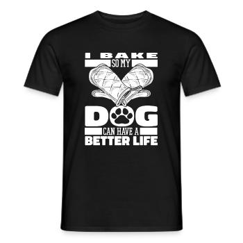 Baking Baker Bakery Dog - T-shirt homme - noir - Devant - AI Model Male 178 light (178cm)