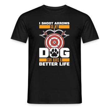 Archery Archery Archer Dog - T-shirt homme - noir - Devant - AI Model Male 178 light (178cm)