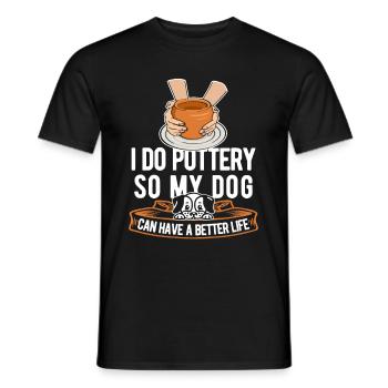 Pottery Dog - Men's T-Shirt - black - Front - AI Model Male 178 light (178cm)