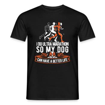 Ultramarathon Hund - Männer T-Shirt - Schwarz - Vorne - AI Model Male 178 light (178cm)