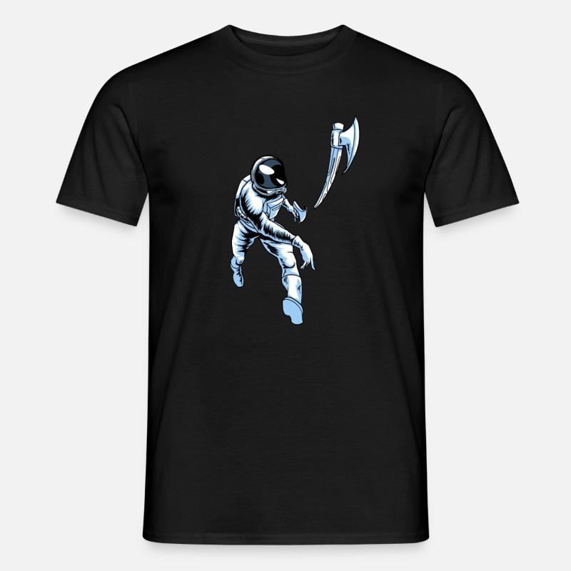 Axtwerfen Axtwerfer Astronaut - Männer T-Shirt - Schwarz