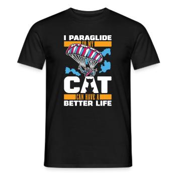 Parapente Parapente Cat - T-shirt homme - noir - Devant - AI Model Male 178 light (178cm)