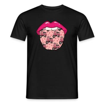 Lèvres de scooter - T-shirt homme - noir - Devant - AI Model Male 178 light (178cm)