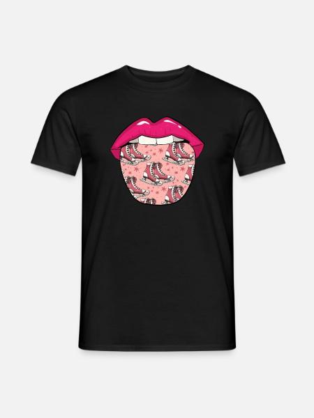 Figure Skating Figure skater Lips - Men's T-Shirt - black