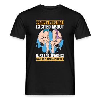 Diving Divers - Men's T-Shirt - black - Front - AI Model Male 178 light (178cm)