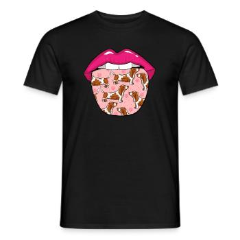 Langue de chien Bassett - T-shirt homme - noir - Devant - AI Model Male 178 light (178cm)