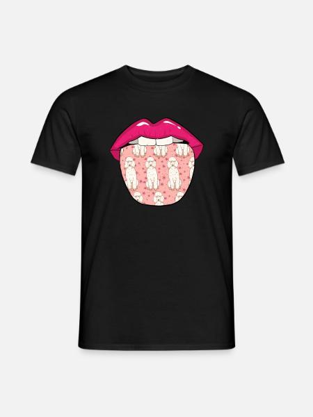 Poodle Lips - Men's T-Shirt - black