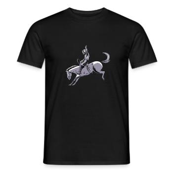 Rodeo Cowboy Astronaut - Men's T-Shirt - black - Front - AI Model Male 178 light (178cm)