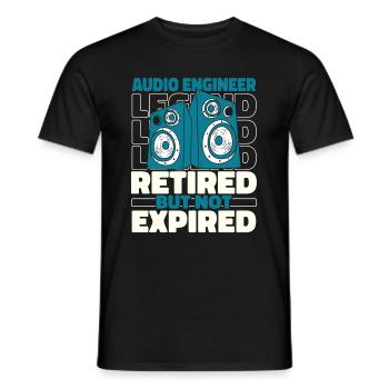 Sound Engineer Retired Sound Engineer - Men's T-Shirt - black - Front - AI Model Male 178 light (178cm)
