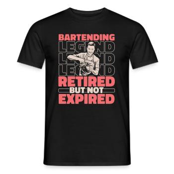 Bartender Retired Bartender - Men's T-Shirt - black - Front - AI Model Male 178 light (178cm)